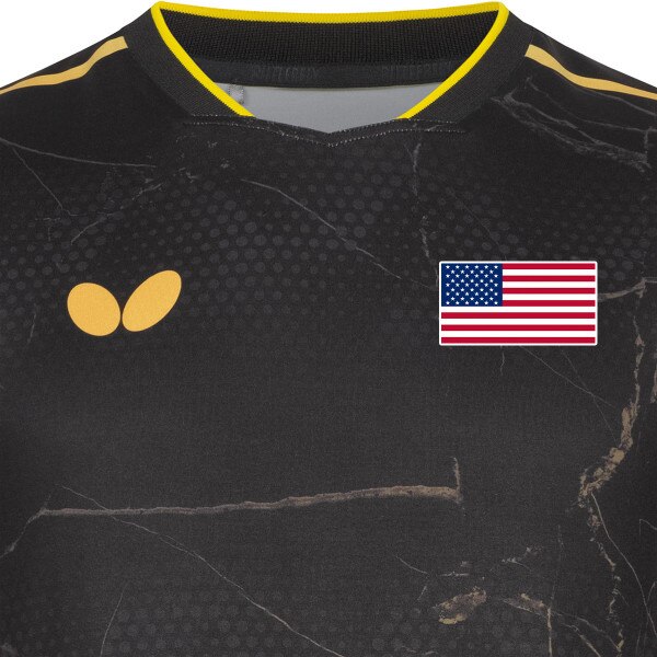 Butterfly Team USA 2024 Shirt - Black - Front - Close-Up